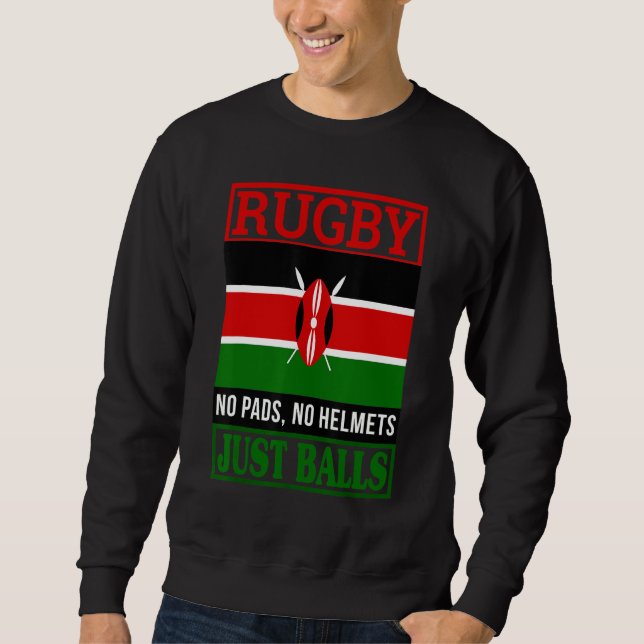 Sweatshirt Rugby drôle du Kenya (Devant)