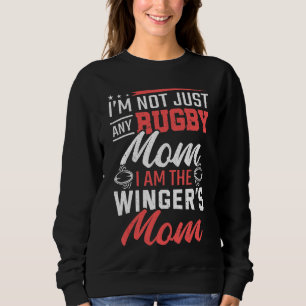 Sweatshirt Rugby Maman Je suis la maman de Winger Joueur de r