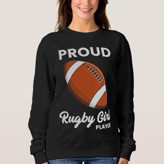 Sweatshirt Rugby Player Typography  Coach Sports  Graphic (Devant)