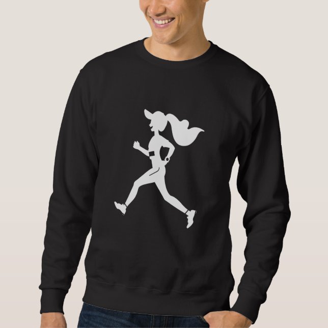 Sweatshirt Runner Girl Cartoon Style Jogging for Girls (Devant)