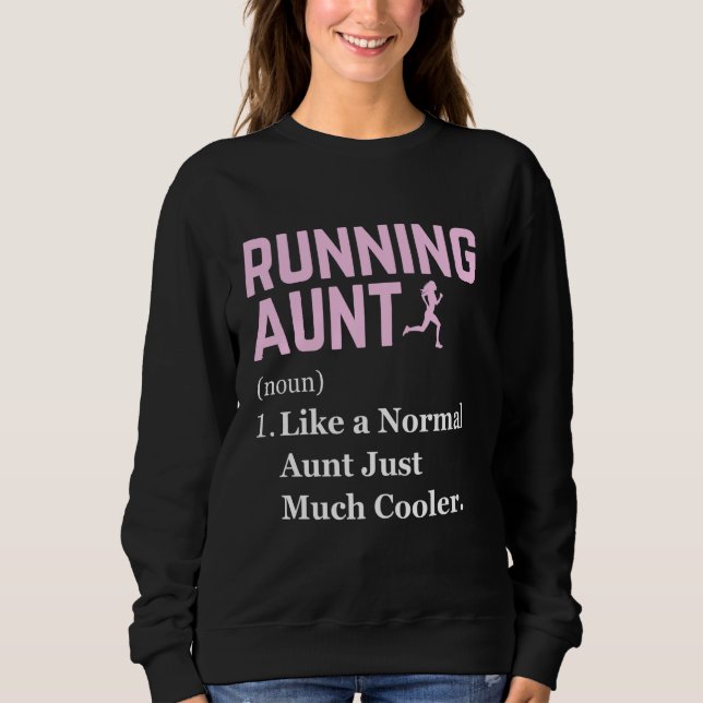 Sweatshirt Running Définition Funny Runner Jogging Tante (Devant)