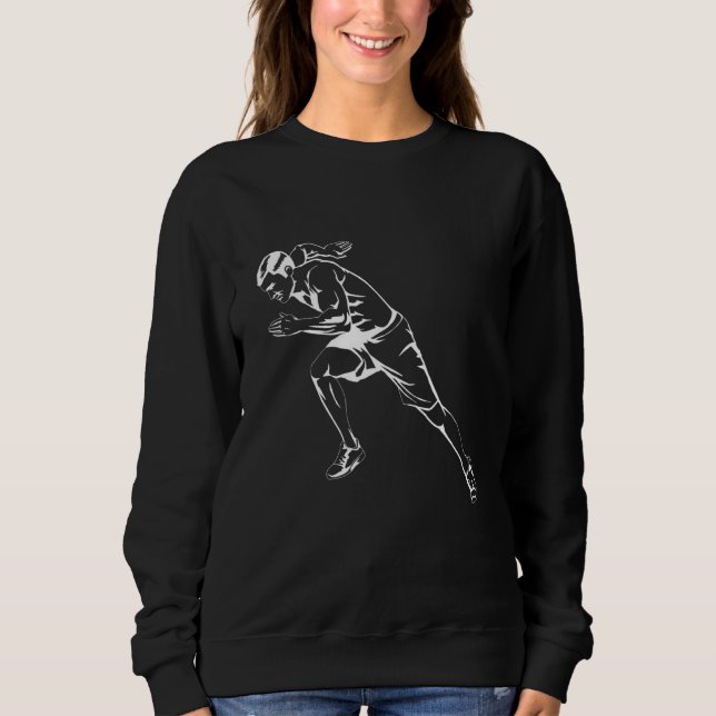 Sweatshirt Running Silhoutte Sunset  Women Athelete Sports Lo (Devant)
