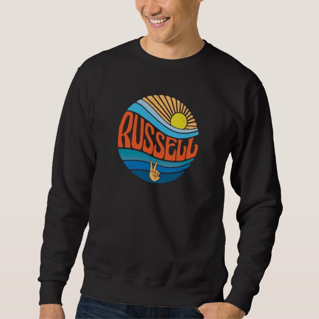 Sweatshirt Russell Vintage Sunset Russell Groovy Tie Dye (Devant)