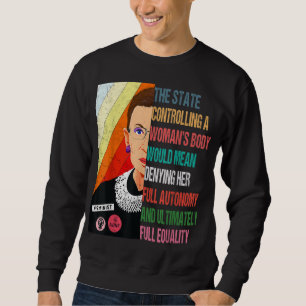 Sweatshirt Ruth Bader Ginsburg Mon corps Mon choix Pro Choice