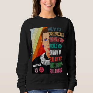 Sweatshirt Ruth Bader Ginsburg Mon corps Mon choix Pro Choice