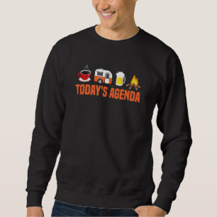 Sweatshirt Rv Camping Camper Agenda Campf de la bière café au