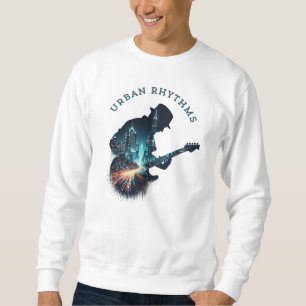 Sweatshirt Rythmes urbains - Cityscape Guitare Musique Hommes