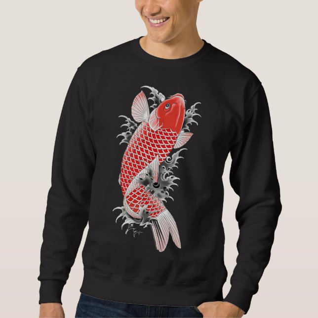 Sweatshirt Ryu Ga Gotoku Akira Nishikiyama Koi Fish Tatouage (Devant)