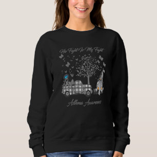 Sweatshirt Sa Lutte Est Ma Lutte Contre L'Asthme