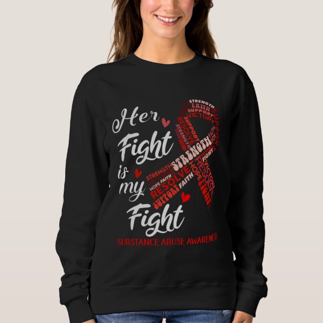 Sweatshirt Sa lutte est ma lutte Sensibilisation à l'abus de  (Devant)