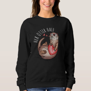 Sweatshirt Sa moitié de loutre couples assortis Saint-Valenti