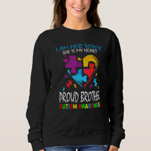 Sweatshirt Sa Voix Mon Coeur Soeur Sensibilisation sur l'auti