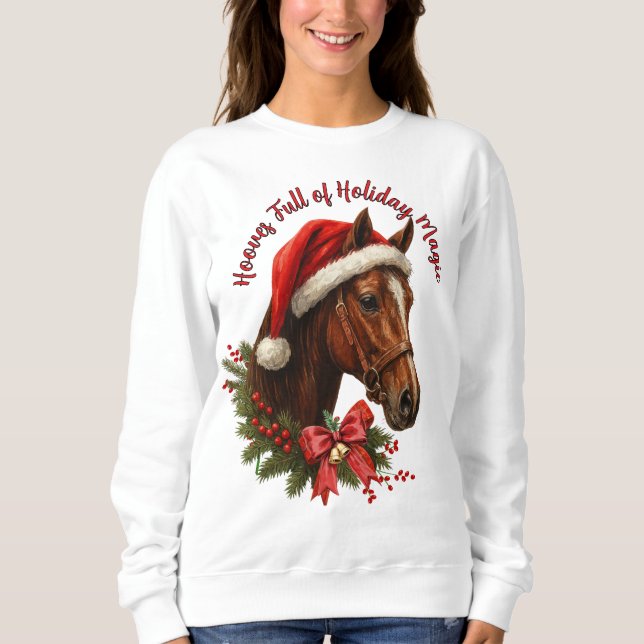 Sweatshirt Sabots pleins de magie de Noël (Devant)