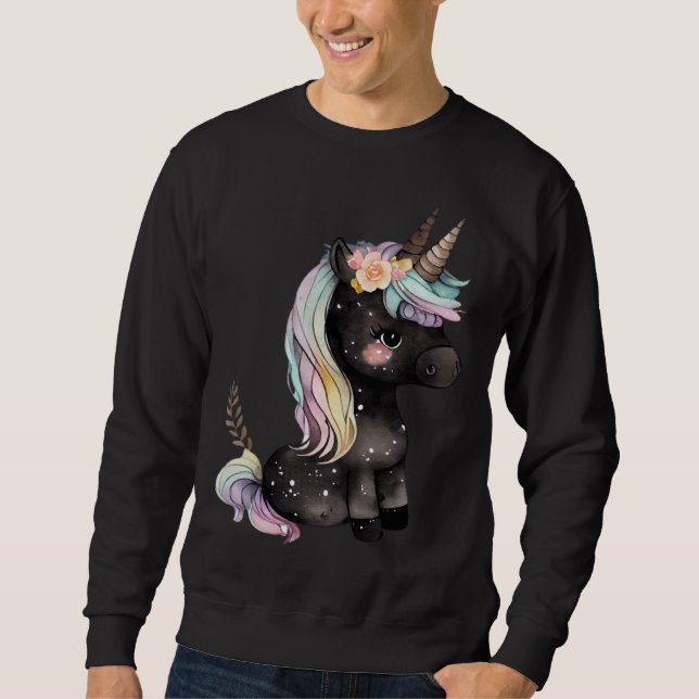 Sweatshirt sad unicorn for unicorn enthusiasts (Devant)