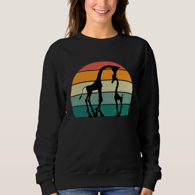 Sweatshirt safari cou long bébé girafe mignon parc animal wil (Devant)