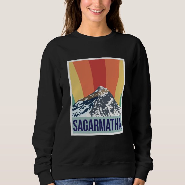 Sweatshirt Sagarmatha Mountains Retro National Park Tibet Nep (Devant)