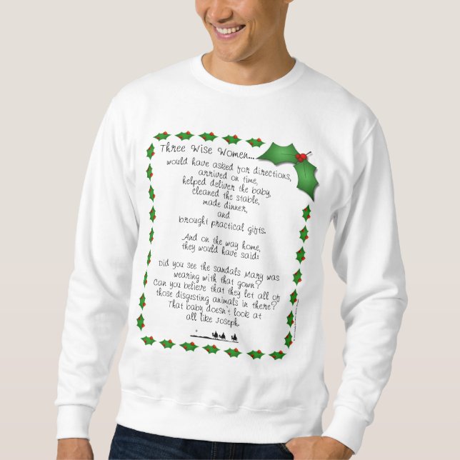 Sweatshirt sage de classique de trois femmes (Devant)