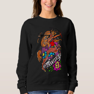 Sweatshirt Sagittaire Horoscope Zodiaque Astrologie Vintage J