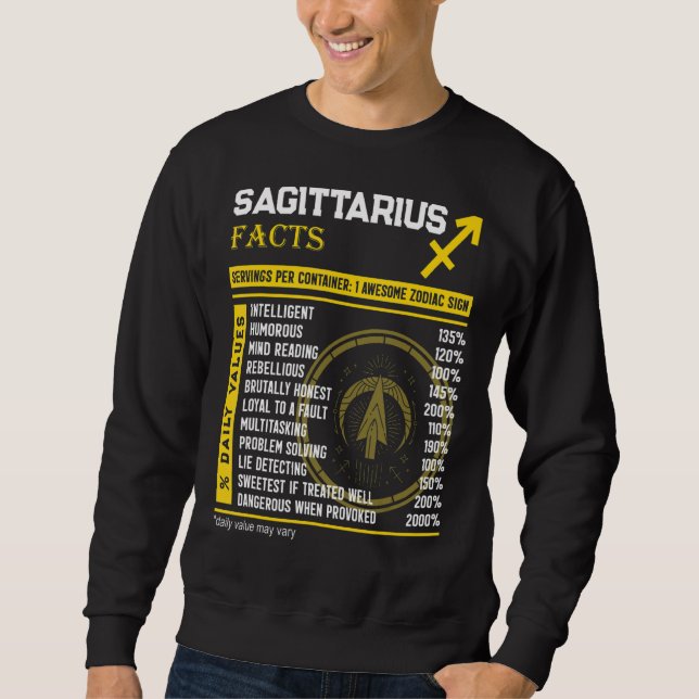 Sweatshirt Sagittarius Faits merveilleux SIGNE Zodiaque Sagit (Devant)