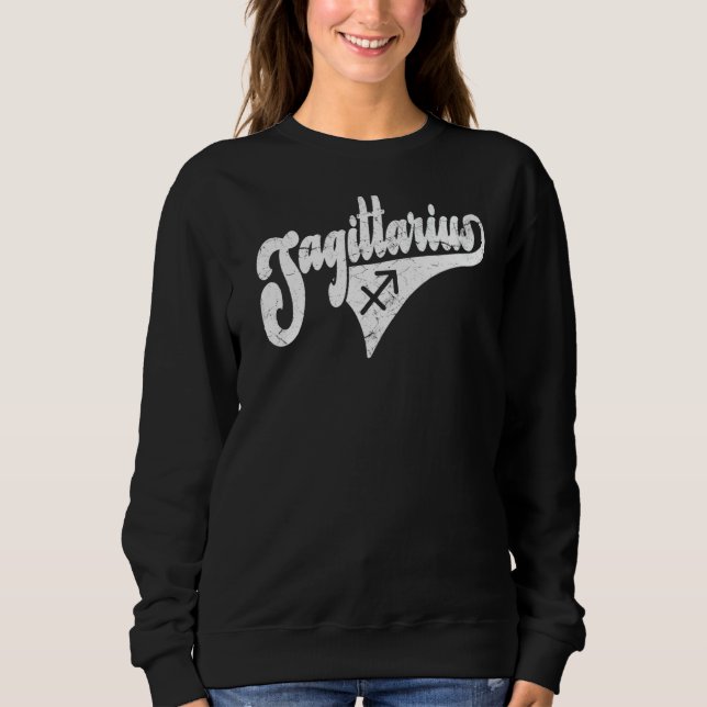 Sweatshirt Sagittarius Retro Zodiac, astrologie, horoscope, S (Devant)