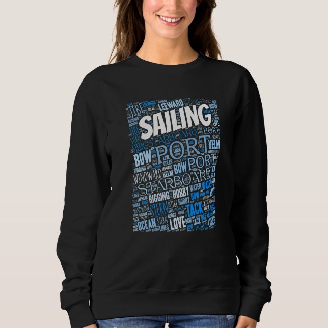 Sweatshirt Sailing  Boating Lingo Sailor Hobby Premium (Devant)