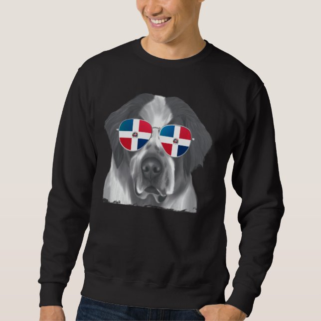 Sweatshirt Saint Bernard Chien Dominicain Drapeau Lunettes de (Devant)