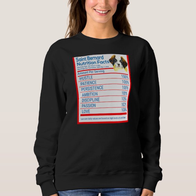 Sweatshirt Saint Bernard Chien Propriétaire de la race Funny  (Devant)