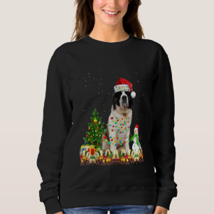 Sweatshirt Saint Bernard Chien Santa Chapg Chien de Noël Ligh