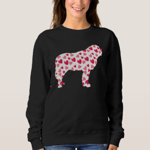 Sweatshirt Saint Bernard Hearts Amoureux des chiens chiot Sai