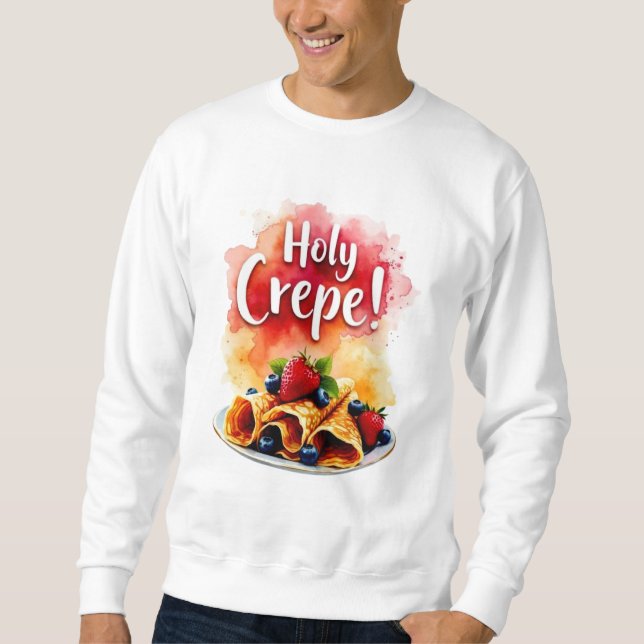 Sweatshirt Saint Crepe ! - Drôle Berry Design d'impression po (Devant)