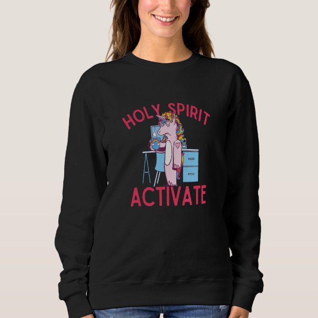 Sweatshirt Saint-Esprit Activer Office Worker Fun Unicorn Co (Devant)