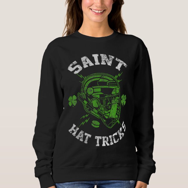 Sweatshirt Saint Hat Tricks Leprechaun Lover Hockey St. Patri (Devant)