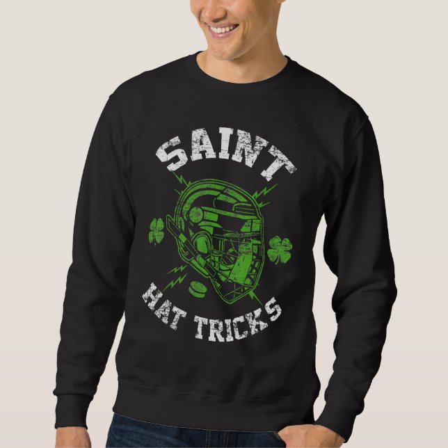 Sweatshirt Saint Hat Tricks Leprechaun Lover Hockey St. Patri (Devant)