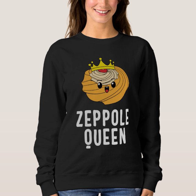 Sweatshirt Saint Joseph's Day Zeppole Queen Crown Cute Italia (Devant)