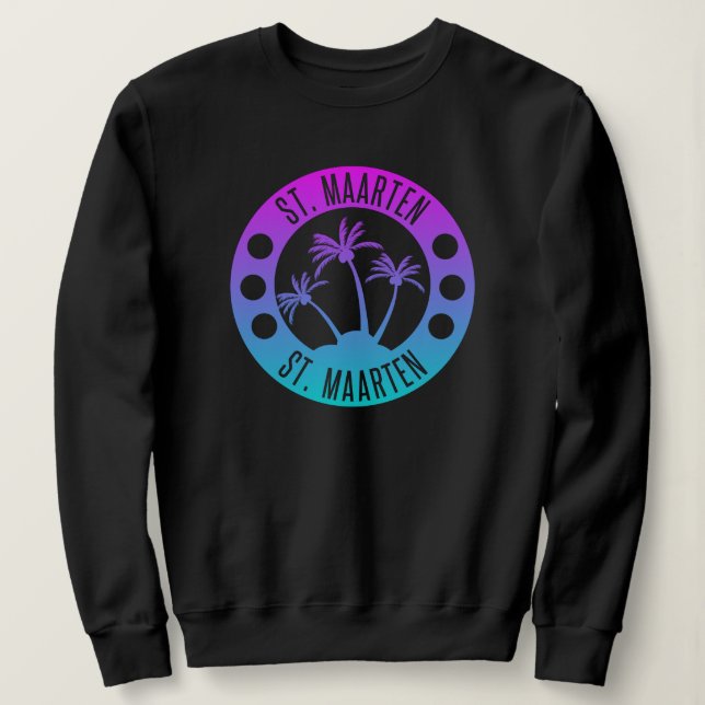 Sweatshirt Saint-Martin Blue Gradient Sint Martin (Design devant)