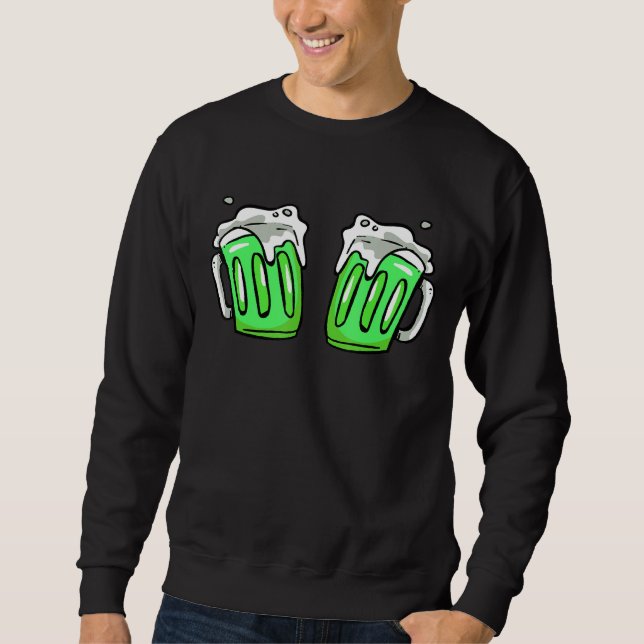 Sweatshirt Saint Patrick Jour S Bonne bière graphique Boire G (Devant)