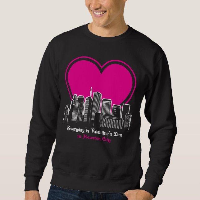 Sweatshirt Saint Valentin à Houston City (Devant)