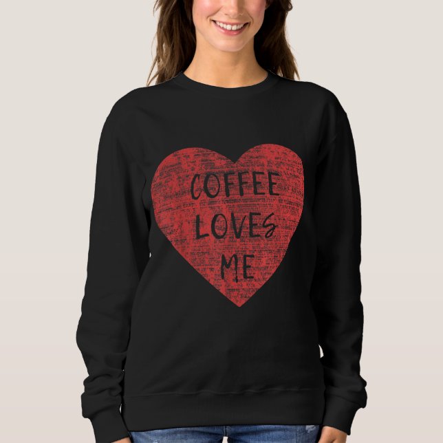 Sweatshirt Saint Valentin Café aime moi Graphic (Devant)
