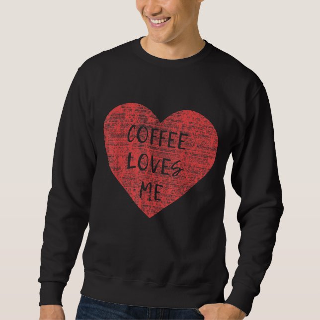 Sweatshirt Saint Valentin Café aime moi Graphic (Devant)