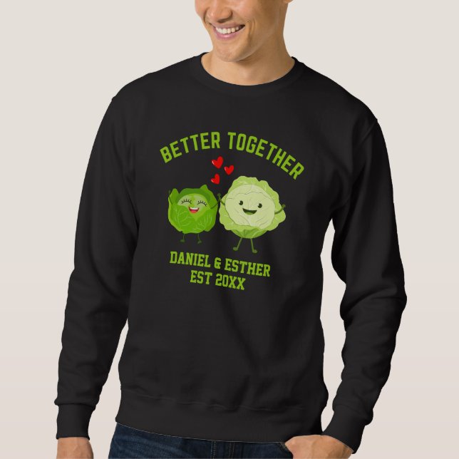 Sweatshirt Saint-Valentin MEILLEUR ENSEMBLE Adorable Chou Cou (Devant)