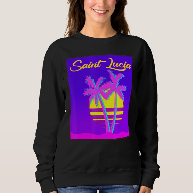 Sweatshirt Sainte-Lucie Voyage Summer Vacances Plage (Devant)