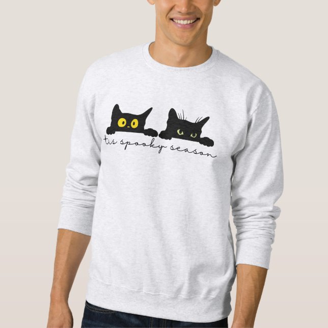 Sweatshirt Saison Chats éffrayants, Chats Halloween mignons (Devant)