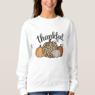 Sweatshirt Saison de citrouille léopard d'Action de grâce Hal