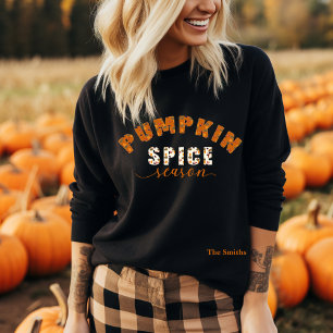 Sweatshirt Saison de la citrouille épicée Vibes Personnaliser