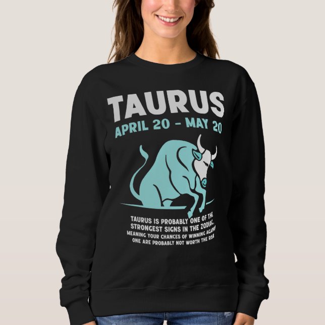 Sweatshirt Saison de marchandises Taurus SIGNE Zodiaque Astro (Devant)