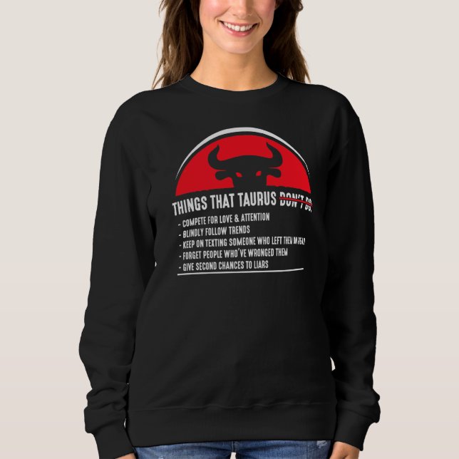 Sweatshirt Saison de marchandises Taurus SIGNE Zodiaque Astro (Devant)