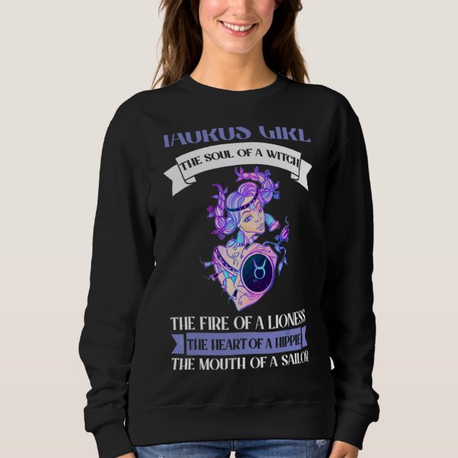 Sweatshirt Saison de marchandises Taurus SIGNE Zodiaque Astro (Devant)