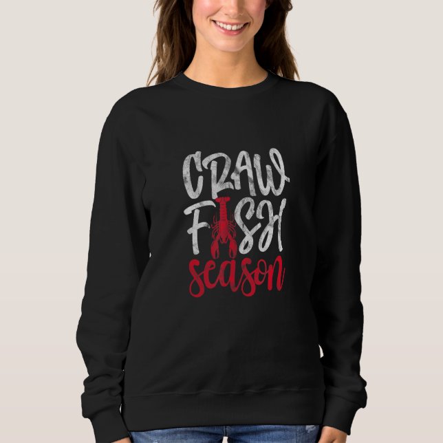 Sweatshirt Saison écrevisse cajun fruits de mer crayfish craw (Devant)