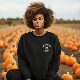 Sweatshirt Saison éffrayante Crâne noir et blanc