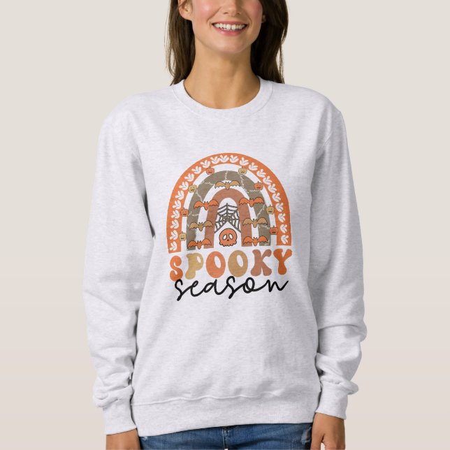 Sweatshirt Saison éffrayante Halloween Rainbow Fall (Devant)